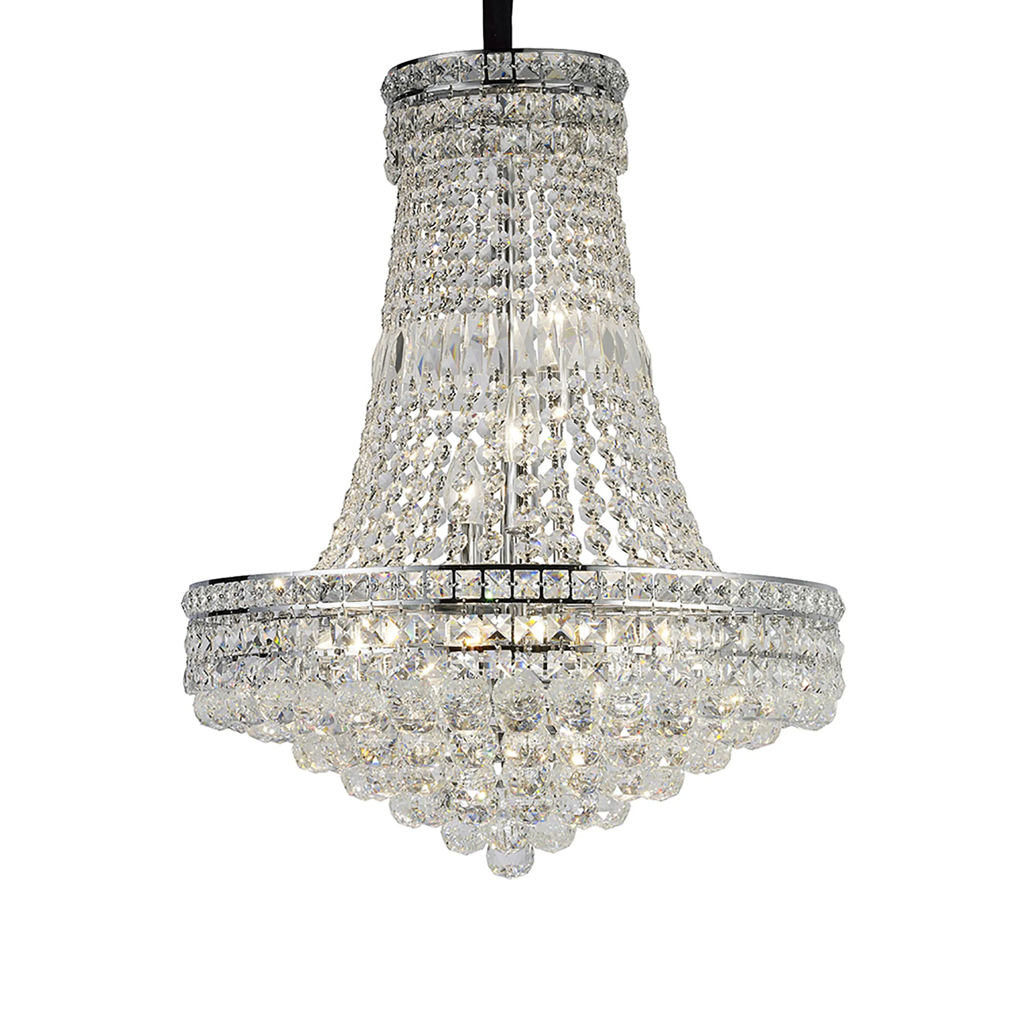 Frances Crystal Chandelier 14 Light (19.8kg) Polished Chrome IL31420  Diyas Frances